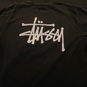 Black basic stussy tee shirt